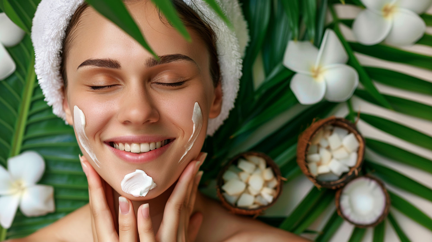 une femme qui se met de la crème anti age pour préserver sa peau de jeune femme