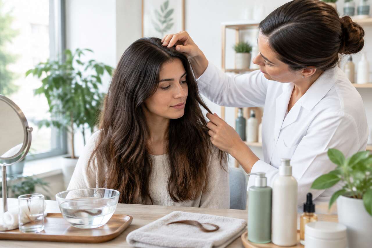 Faire le diagnostic: cuir chevelu, fibre, porosit&eacute; et habitudes